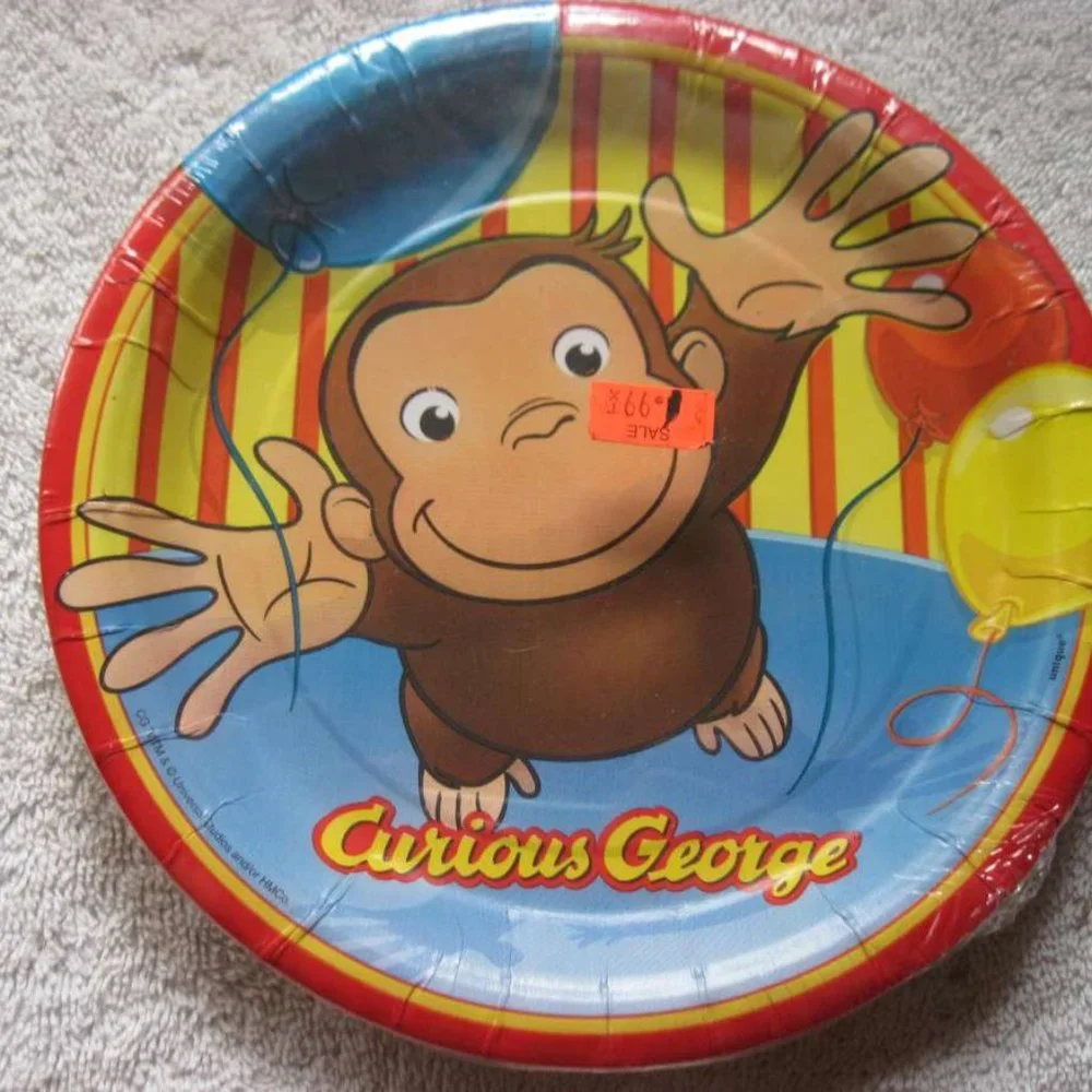 Curious George Unique Party Paper Plates Napkins Invitations Balloons Bananas
